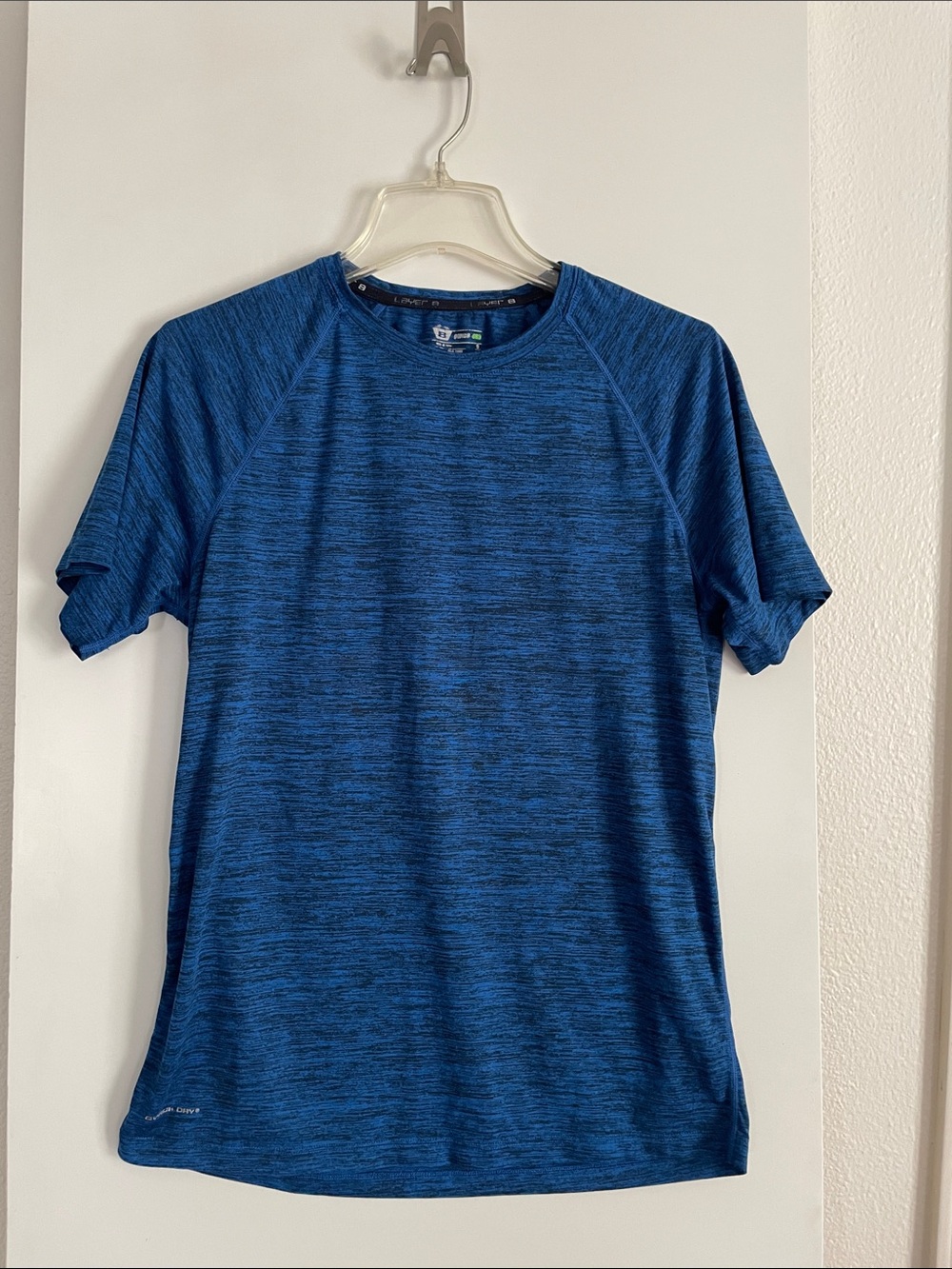 Layer 8 Qwick Dry Sport Top Short Sleeve T Shirt 
Blue